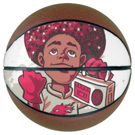 Custom Fullsize Basketball – YOUTH Power Afro Basketbal