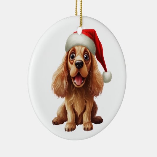 Custom Fun Amerikaanse Cocker Spaniel Hond Keramisch Ornament (Rechts)