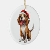 Custom Fun Beagle Christmas Dog Keramisch Ornament (Rechts)