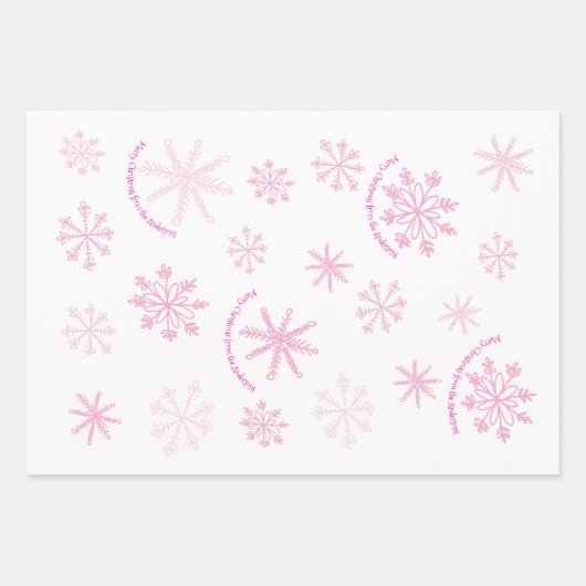 Custom Fun Christmas Doodle Whimsical Inpakpapier Vel (Voorkant 3)