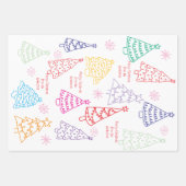 Custom Fun Christmas Doodle Whimsical Inpakpapier Vel (Voorkant 2)