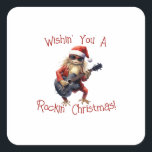Custom Fun Christmas Frog Rock Band Labels<br><div class="desc">Hilarisch en leuk, deze schattige Frog Rock Band-labels passen bij onze Frog Rock Band-kaarten, labels en inpakpapier in onze winkel, dus controleer die zeker in platte vellen en gewalste wrap, evenals de accessoires als linten! Bovendien helpen alle producten met een dierthema die worden verkocht in de Paws Charming-winkel ons om...</div>