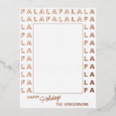 Custom Fun Classic FA LA Text Roos Gold Folie Feestdagen Briefkaart (Voorkant)