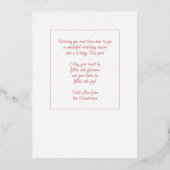 Custom Fun Classic FA LA Text Roos Gold Folie Feestdagenkaart (Achterkant)