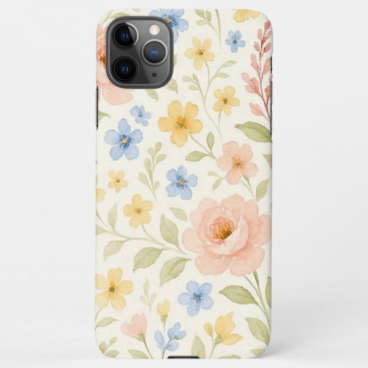 Custom Fun Classy Shabby Franse Bloemkunst Patroon iPhone Hoesje (Achterkant)