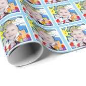 Custom Fun Cute Animals Birthday  Cadeaupapier (Rol Hoek)