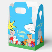 Custom Fun Cute Animals Birthday Party Bedankdoosjes (Geopend)