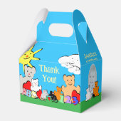 Custom Fun Cute Animals Birthday Party Bedankdoosjes (Voorkant Zijde)