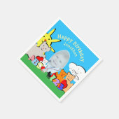 Custom Fun Cute Animals Birthday Party Servet (Hoek)