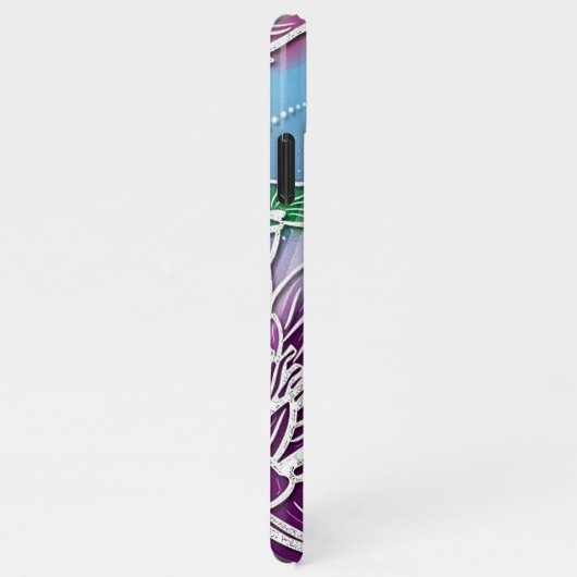 Custom Fun Dragonfly Kleurrijke Moderne Lente Bloe iPhone Hoesje (Rechterkant)