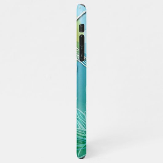 Custom Fun Dragonfly Kleurrijke Moderne Lente Bloe iPhone Hoesje (Linkerkant)