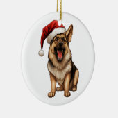 Custom Fun Duitse Herder Christmas Dog Keramisch Ornament (Rechts)