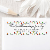 Custom Fun Festive Party String Lights Pattern Etiket (Insitu)