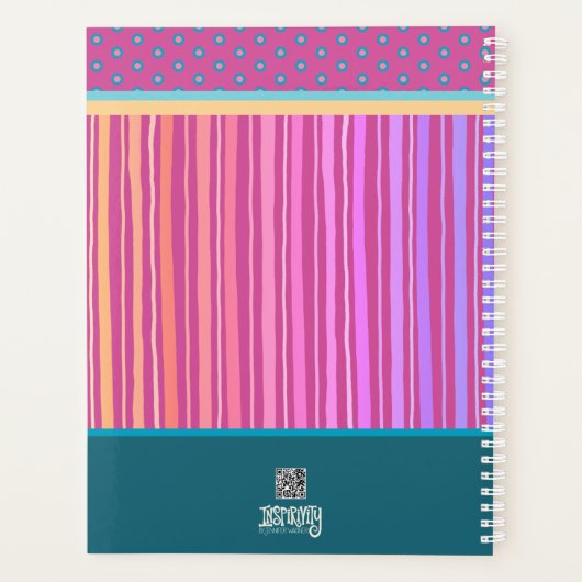 Custom Fun gepersonaliseerde naam  bloemenstreep Planner