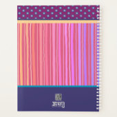 Custom Fun Gepersonaliseerde Naam Paarse Bloemen S Planner (Achterkant)