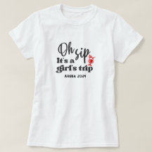 Custom Fun Girls Trip Cocktail T-shirt