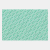 Custom Fun Happy Birthday Pattern Roze Blauw Groen Inpakpapier Vel (Voorkant 3)