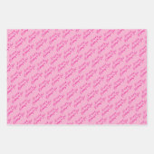 Custom Fun Happy Birthday Pattern Roze Blauw Groen Inpakpapier Vel (Voorkant)