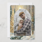 Custom Fun Kleurrijke Abstracte Winter Wonderland  Feestdagenkaart (Voorkant)