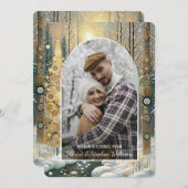 Custom Fun Kleurrijke Abstracte Winter Wonderland  Feestdagenkaart (Voorkant / Achterkant)