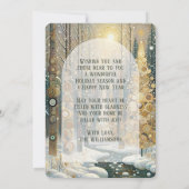 Custom Fun Kleurrijke Abstracte Winter Wonderland  Feestdagenkaart (Achterkant)