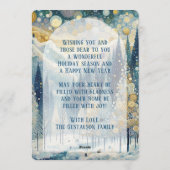 Custom Fun Kleurrijke Abstracte Winter Wonderland Feestdagenkaart (Achterkant)