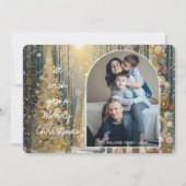 Custom Fun Kleurrijke Abstracte Winter Wonderland  Feestdagenkaart (Voorkant)