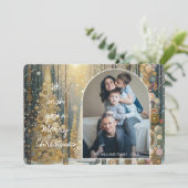 Custom Fun Kleurrijke Abstracte Winter Wonderland  Feestdagenkaart (Staand voorkant)