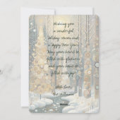 Custom Fun Kleurrijke Abstracte Winter Wonderland  Feestdagenkaart (Achterkant)