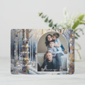 Custom Fun Kleurrijke Abstracte Winter Wonderland  Feestdagenkaart (Staand voorkant)