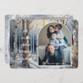 Custom Fun Kleurrijke Abstracte Winter Wonderland  Feestdagenkaart (Voorkant / Achterkant)