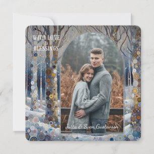 Custom Fun Kleurrijke Abstracte Winter Wonderland  Feestdagenkaart