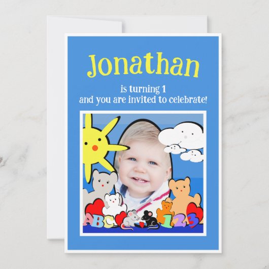 Custom Fun Leuke Dieren Verjaardagsfeest Kaart (Voorkant)