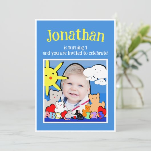 Custom Fun Leuke Dieren Verjaardagsfeest Kaart (Staand voorkant)