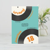 Custom Fun Retro 18e Verjaardag Muziek Vinyl Recor Kaart (Staand voorkant)