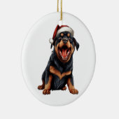 Custom Fun Rottweiler Christmas Hondenras Keramisch Ornament (Rechts)