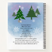Custom Fun Snowman Modern Christmas Family Recept Notitieboek (Achterkant)