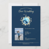 Custom Fun Wereldbol Bestemmingspaspoort Bruiloft Kaart (Achterkant)