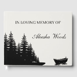 Custom Funeral and Memorial Minimal Sign-in Gastenboek