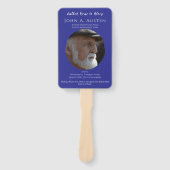 Custom Funeral Fan – Celebration of Life  Handwaaier (Voorkant)