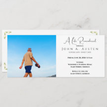 Custom Funeral Invitation Card - Flat Card