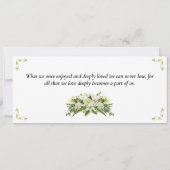 Custom Funeral Invitation Card - Flat Card (Achterkant)
