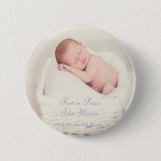 Custom Funeral Memorial Photo Button (Voorkant)