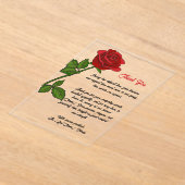 Custom Funeral Thank You Card Acryl Uitnodigingen (Laagn)