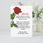 Custom Funeral Thank You Card Bedankkaart (Staand voorkant)
