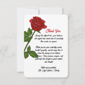 Custom Funeral Thank You Card Bedankkaart (Voorkant)
