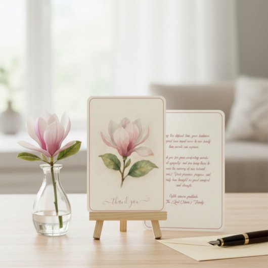 Custom Funeral Thank You Card Bedankkaart