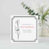 Custom Funeral Thank You Card with Iris Flowers Bedankkaart (Staand voorkant)