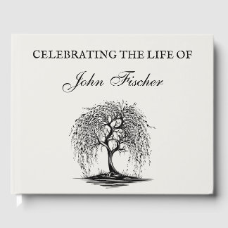 Custom Funeral Tree of Life Memorial Sign-In  Gastenboek
