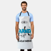 Custom Funky Barber Shop Schort (Gedragen)